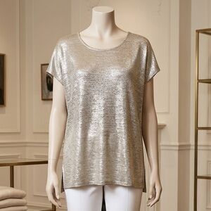 Silver Metallic Women's Blouse